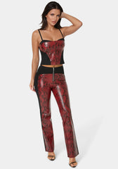 Fitted Snake Skin Top