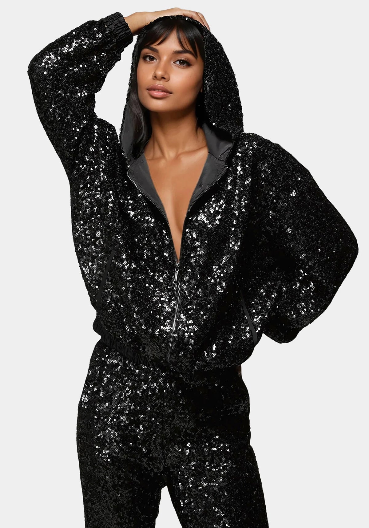 Sequin Hoodie Jacket