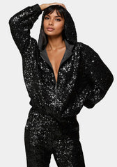 Sequin Hoodie Jacket
