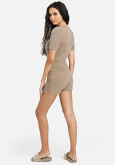 Soft Yarn High Waisted Sweater Short