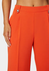High Waist Straight Flared Pant