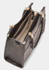 Bebe Cinzia Printed Monogram Satchel