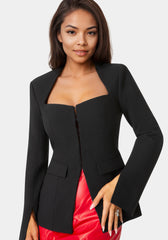 Tailored Open Neck Blazer