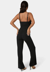 Embellished Flared Leg Jumpsuit