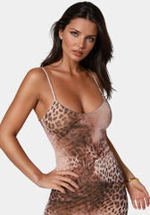 Cascade High Low Mesh Dress