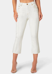 Natural Waist Cropped Boot Cut Jeans