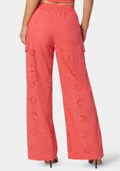 Natural Waist Palazzo Leg Cargo Pant