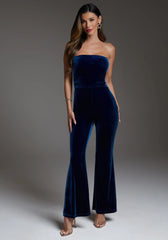 Strapless Velvet Jumpsuit