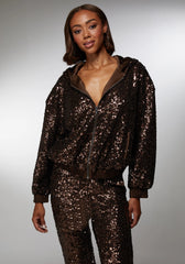 Sequin Hoodie Jacket