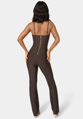 Bandage Mini Flare Leg Jumpsuit