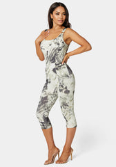 Open Neck Capri Catsuit