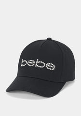 bebe Logo Hat Embellished With Crystals by Swarovski