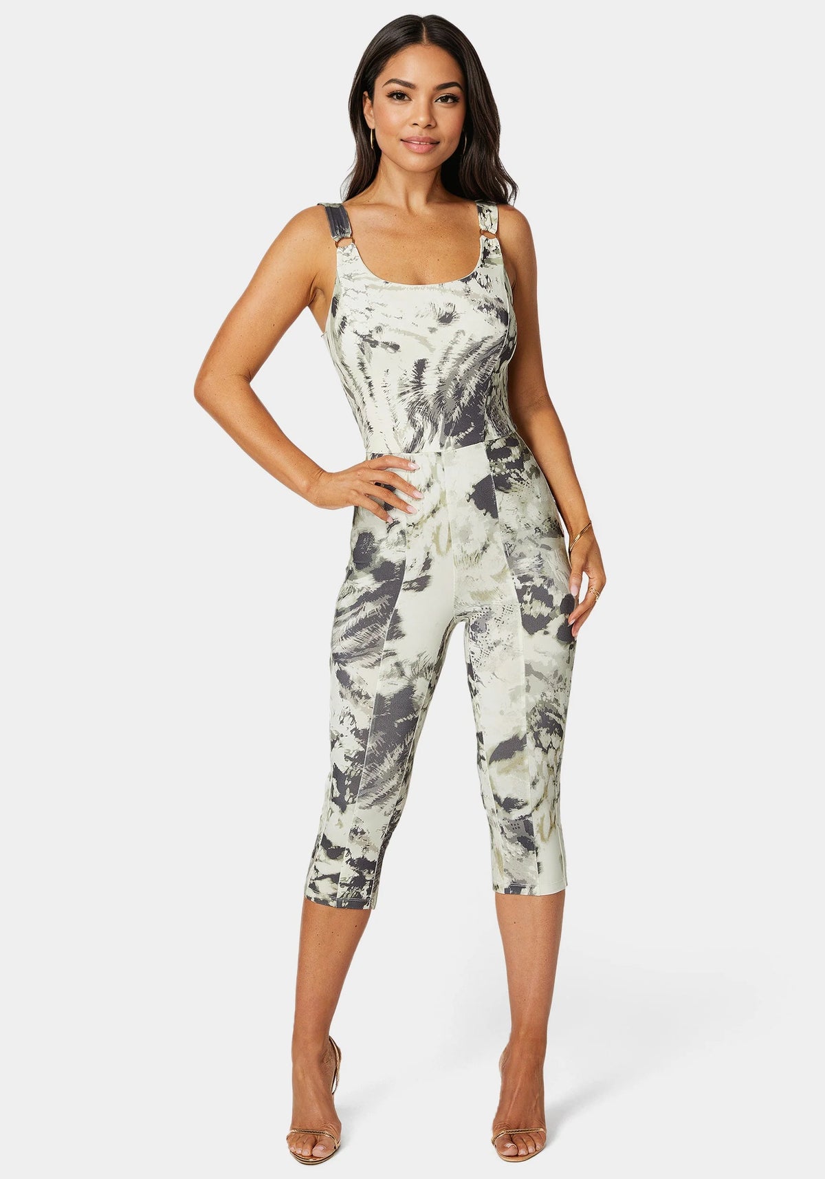 Open Neck Capri Catsuit