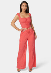 Eyelet Lace Up Corset