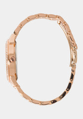 Rose Dial Crystal Bezel Watch