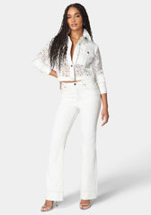 Lace Combo Denim Jacket