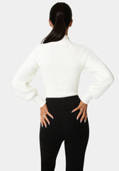 Long Sleeve Ribbed-Knit Top