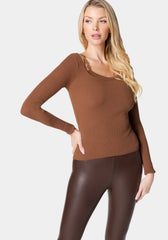 Long Sleeve Trim Detail Sweater