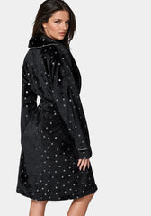 Sliver Foil Plush Robe