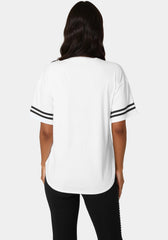Curved Hem Active Top With Glitter Logo