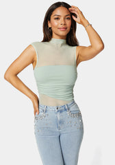 Draped Knit Bodysuit