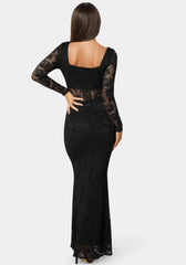 Lace Illusion Maxi Dress