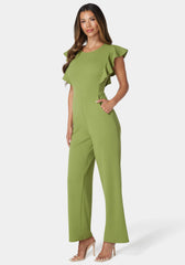 Flutter Sleeve Core Jumpsuit