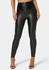 High Waist Vegan Leather Legging