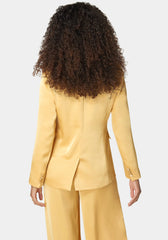 Single Breast Tailored Satin Jacket