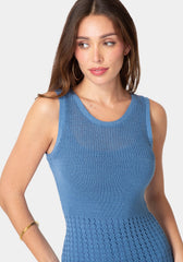 Crochet Tank Sweater Dress