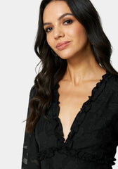 Open Back Ruffle Romper