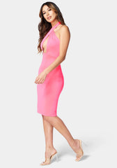 Cutout Halter Midi Dress