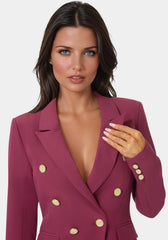 Double Breast Tailored Woven Twill Blazer