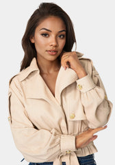 Cropped Trench Jacket
