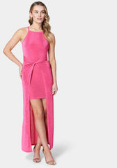 Overlay Slinky Knit Dress