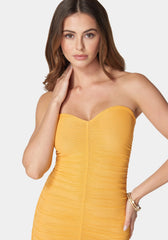 Strapless Sparkle Mesh Dress