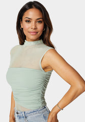 Draped Knit Bodysuit