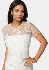 3D Floral Fit & Flare Mini Dress