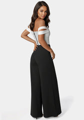 Off Shoulder Full Wide Leg Jumpsuit