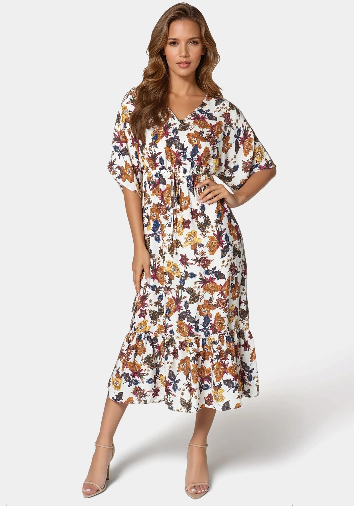 Printed Kimono Dress