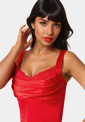 Front Drape Corset Top