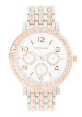 Bebe Two Tone Crystal Watch