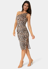 One Shoulder Midi With Gold Trim
