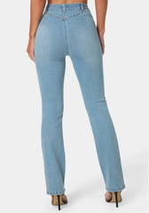 Natural Waist Straight Leg Jeans