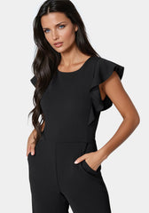 Flutter Sleeve Core Jumpsuit