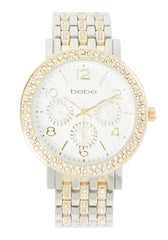 Bebe Two Tone Crystal Watch