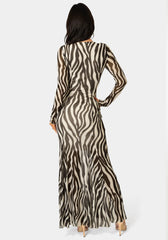 Long Sleeve Powermesh Dress