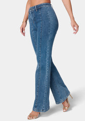 High Waist Flared Denim Jeans