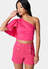 Off Shoulder Flared Sleeve Top