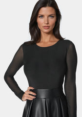 Faux Leather Flare Dress